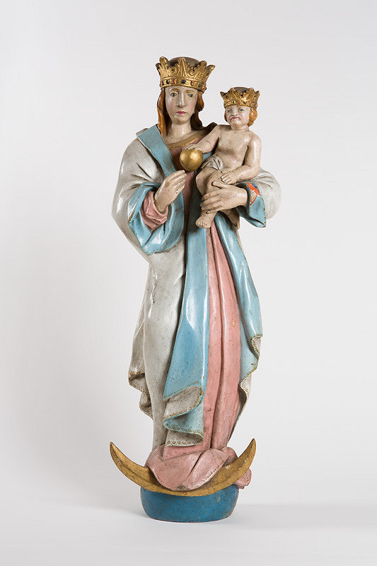 Slovenský ľudový rezbár z 1. polovice 19. storočia – Madona s polmesiacom 