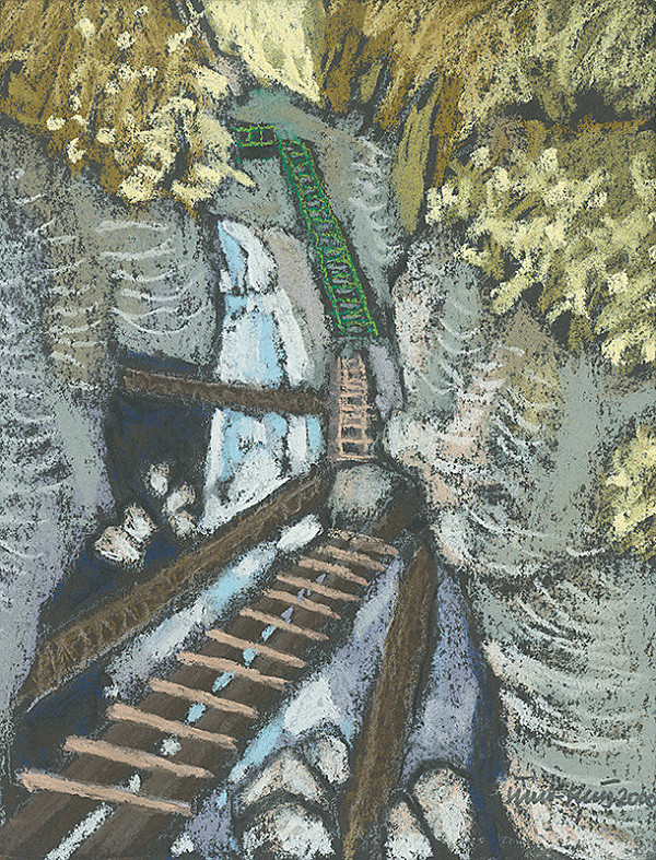 Ján Šimo-Svrček – Malý vodopád Veľký Sokol 