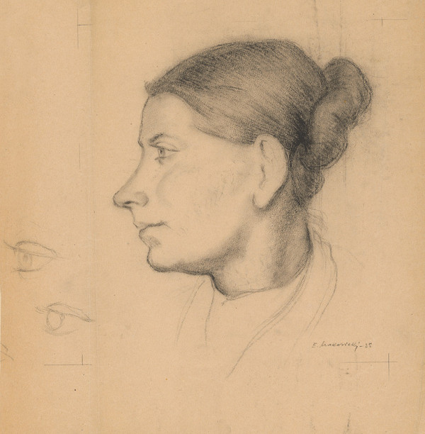 Emil Makovický – Ženská hlava z profilu