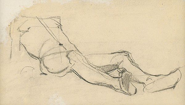 Ladislav Mednyánszky – Náčrt mužského aktu 