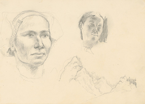 Emil Makovický – Štúdie hláv a krajiny 