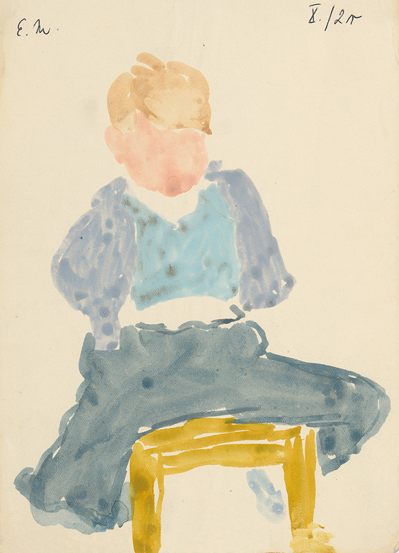 Emil Makovický – Chlapec na stoličke 