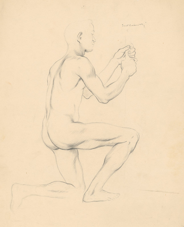 Emil Makovický – Kľačiaci mužský akt 