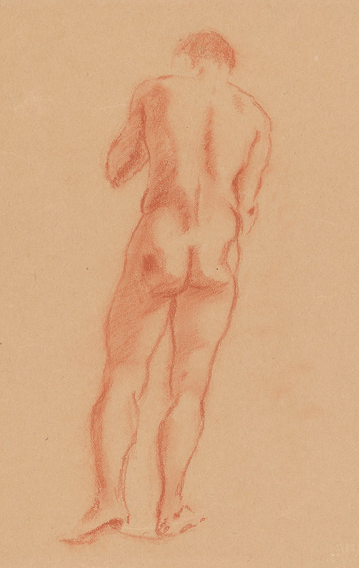 Emil Makovický – Mužský akt odzadu 