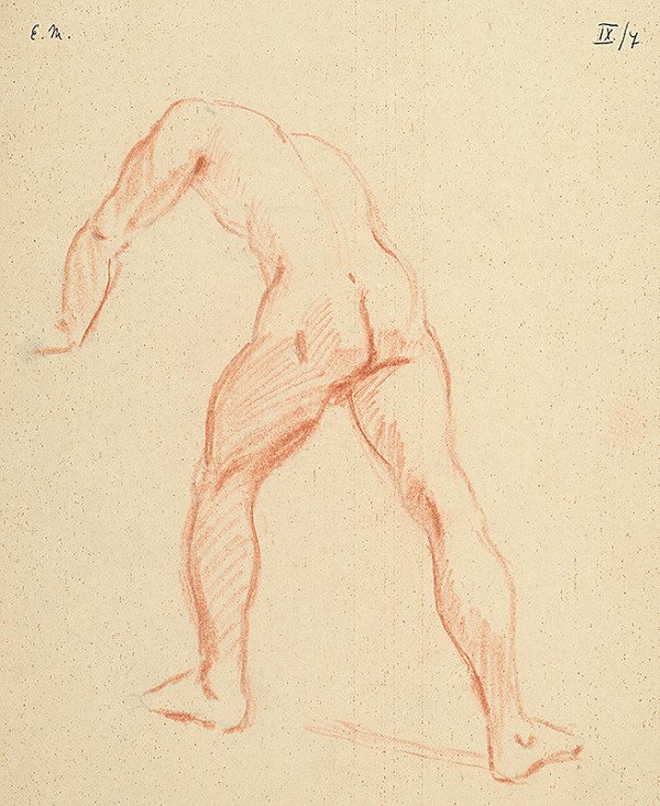 Emil Makovický – Predklonený mužský akt 