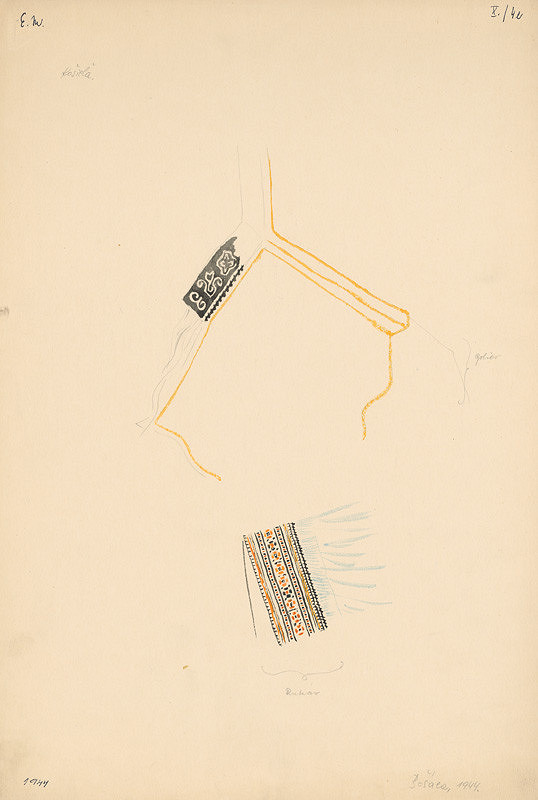 Emil Makovický – Detaily výšiviek kroja z Bošáce 