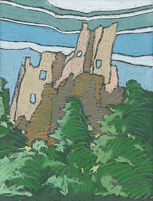 Ján Šimo-Svrček – Hričovský hrad - zrúcaniny 