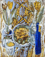 Jaroslav Čech – 5 tulipánov v 3 vázach, kaša s jablkami a kiwi, zázvorový čajík 