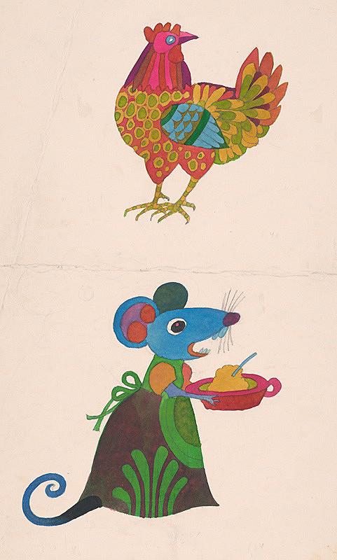Miroslav Cipár – Zlatá brána - myška s kašou a sliepka 