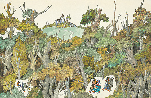 František Hübel – Milenci v lese 