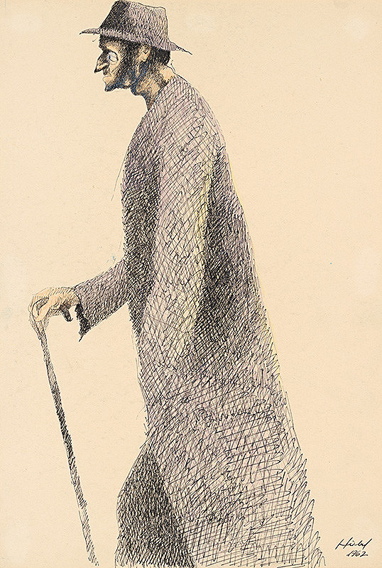 František Hübel – Muž s palicou