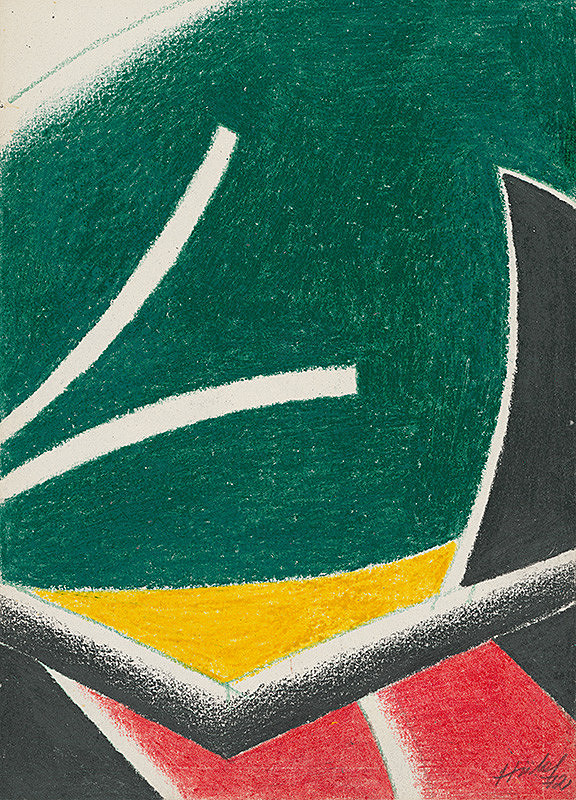 František Hübel – Zelená kompozícia 