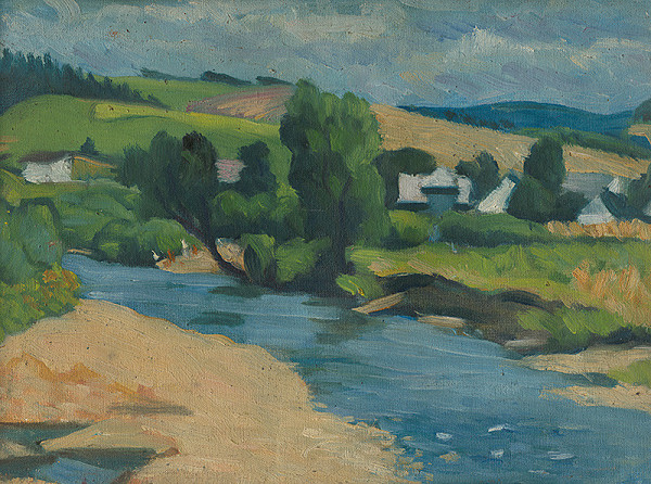 František Jurišta – Kysucká krajina s potokom 