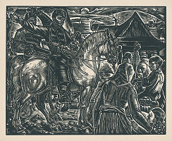 Július Szabó – Vítanie sovietskych vojakov 