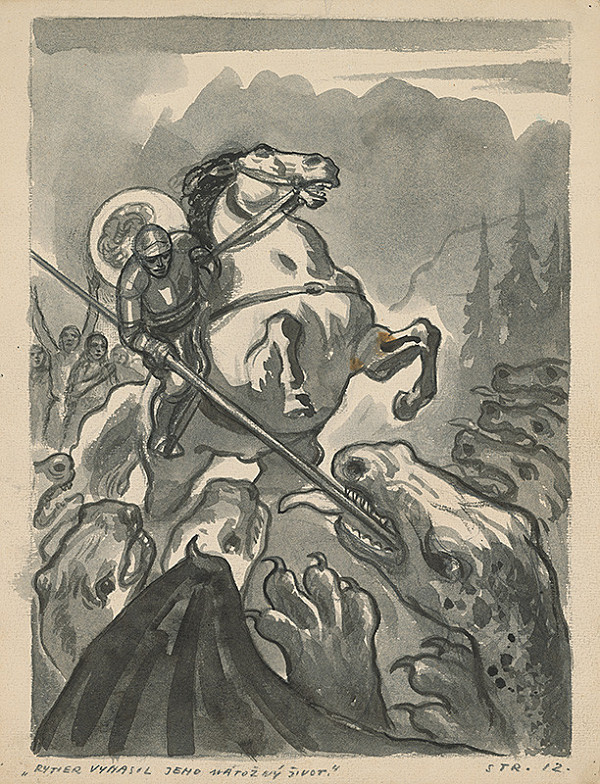 Edmund Massányi – Ilustrácia k rozprávke Sedem dobrých bratov-str.12 