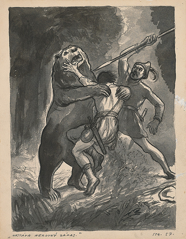 Edmund Massányi – Ilustrácia k rozprávke Sedem dobrých bratov - str.57 