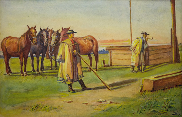 Jaroslav Augusta – Napájanie koní