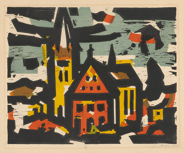 Ľudovít Fulla – Námestie v Bardejove 