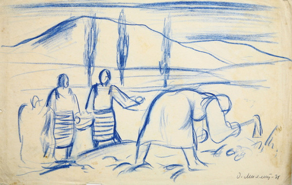 Dezider Milly – Vykopávanie zemiakov 