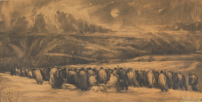 Viliam Chmel – Štúdia k obrazu Ústup do hôr 