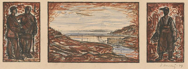 Dezider Milly – Triptych Oravská priehrada 