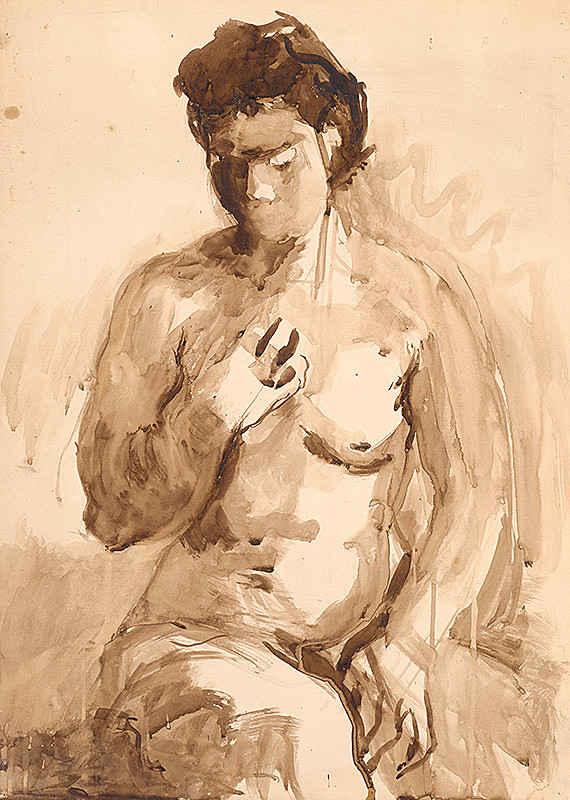 Jaroslav Kubička – Sediaci ženský akt 