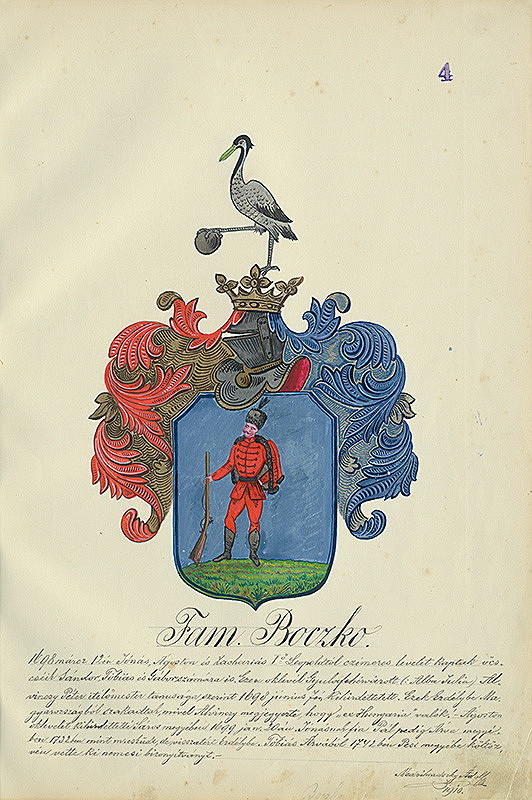 Adolf Medzihradský – Erb rodiny Boczkovcov 