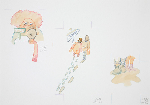 Hana Naglik – Ilustrácia ku knihe Ester a Albatros (str. 135/135/136.) 