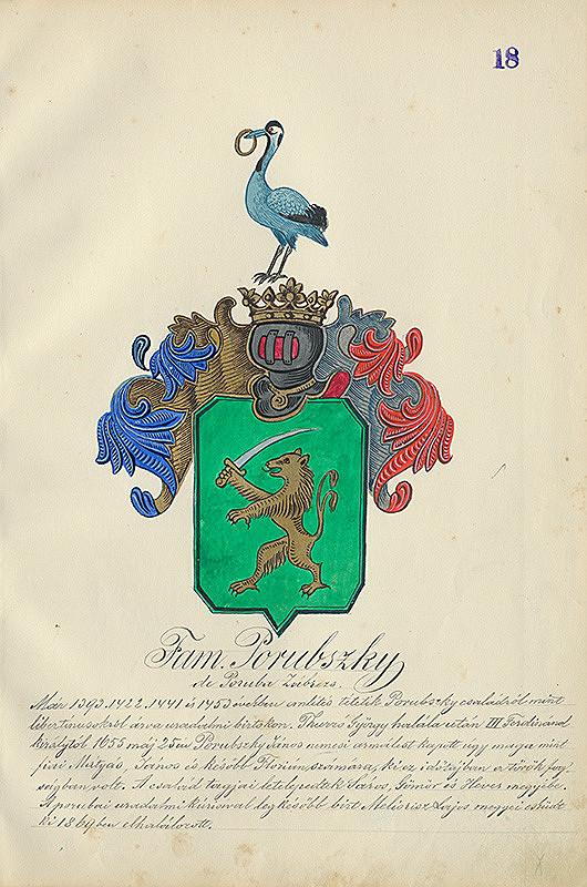 Adolf Medzihradský – Erb rodiny Porubskej 