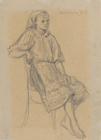 Běla Kolčáková – Sediace dievča 