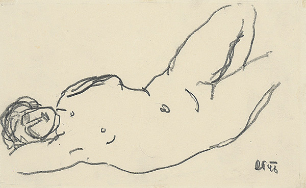 Rudolf Pribiš – Ležiaci akt 