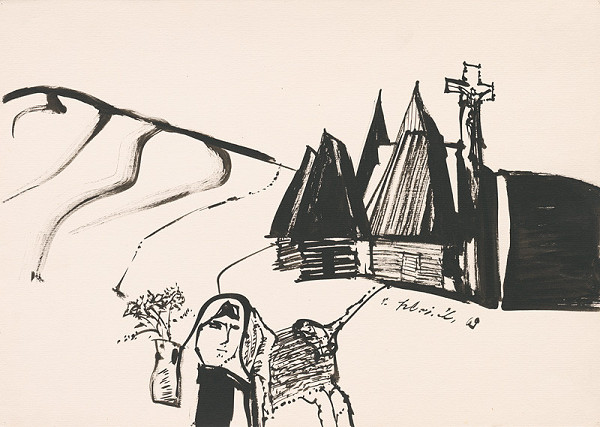 Vincent Hložník – Kresba z Oravy XVII. 