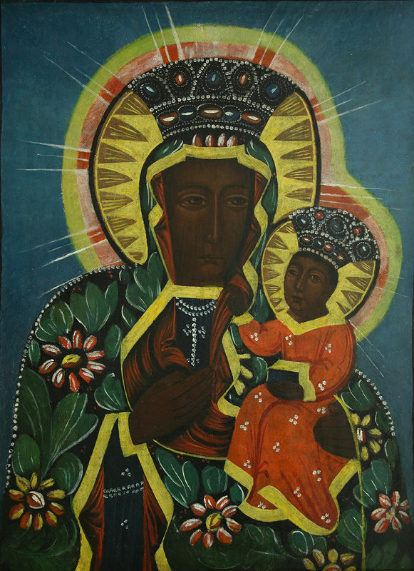 Poľský maliar z 19. storočia – Madona Čenstochovská 