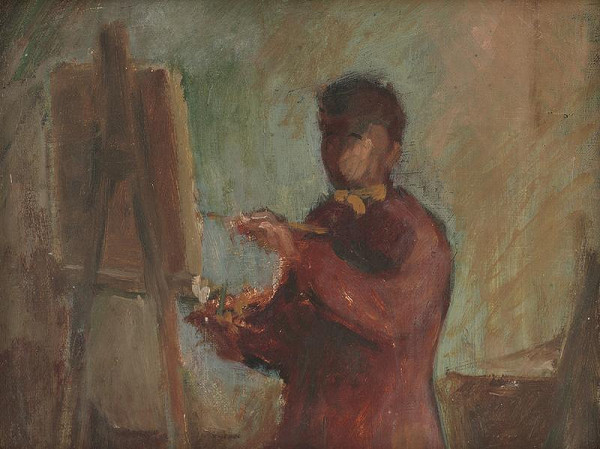 Ladislav Guderna – Autoportrét so stojanom 