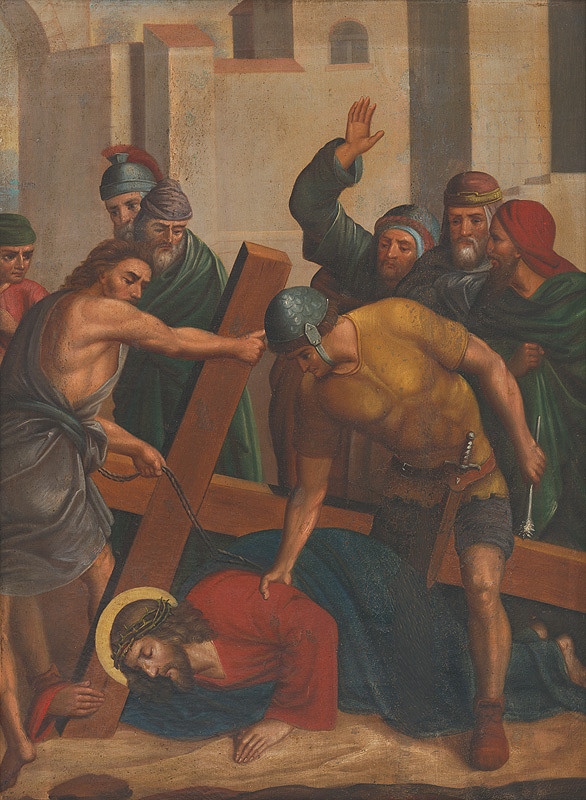 Neznámy slovenský maliar, Josef Führich – 7. zastavenie Krížovej cesty: Ježiš padá druhý raz pod krížom