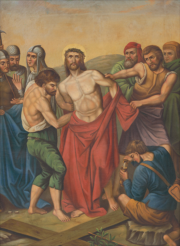 Neznámy slovenský maliar, Josef Führich – 10. zastavenie Krížovej cesty: Ježiša vyzliekajú zo šiat
