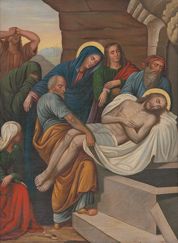 Neznámy slovenský maliar, Josef Führich – 14. zastavenie Krížovej cesty: Ježiša ukladajú do hrobu