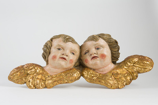 Slovenský rezbár z 2. polovice 18. storočia – Zdvojené hlavy anjelov 