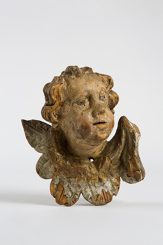 Slovenský rezbár z 2. polovice 18. storočia – Hlava anjela 