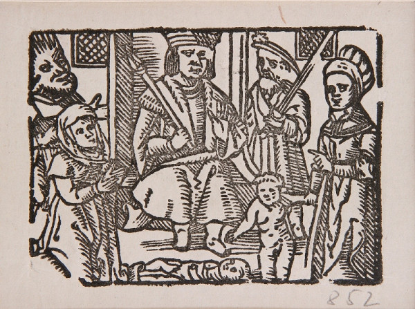 Neznámy autor – Pravá a nepravá matka pred kráľom Talamúnom 