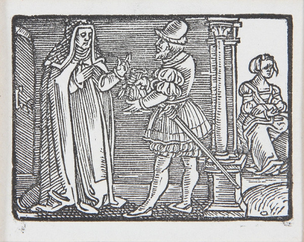 Neznámy autor – Alexander odovzdáva dary pre Magelónu - Ilustrácia k histórii o krásnej Magelóne 