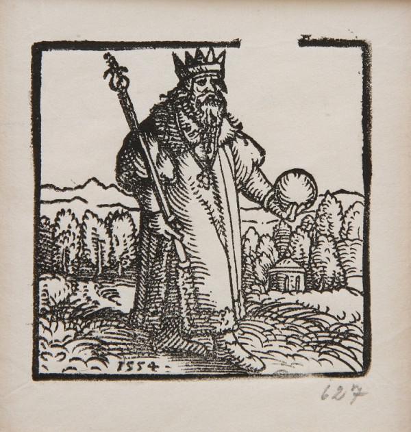 Neznámy autor – Kráľ s vladárskym žezlom a jablkom 