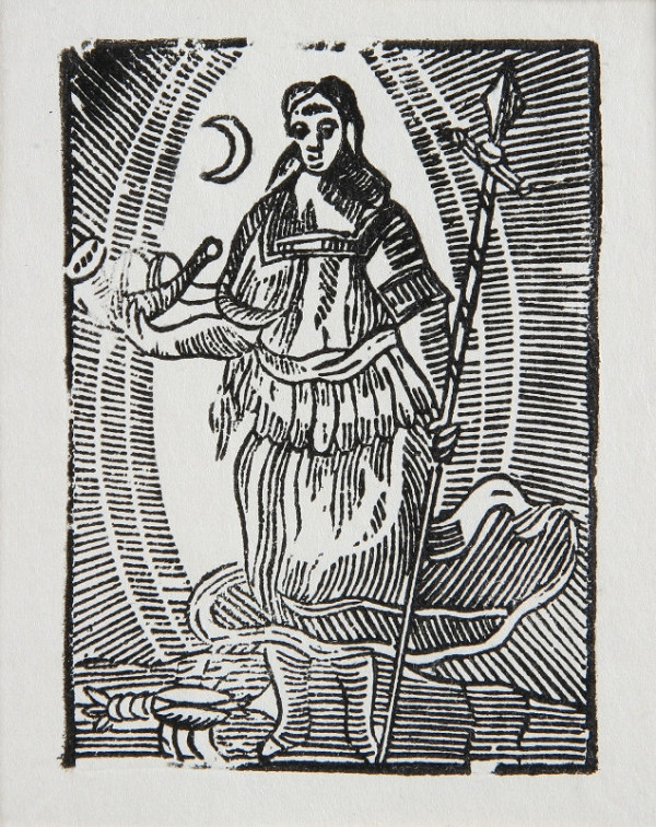 Neznámy autor – Venuša so znamením Raka - Ilustrácia kalendára 