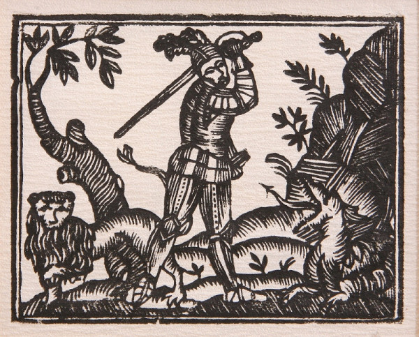 Neznámy autor – Rytier s levom a drakom 