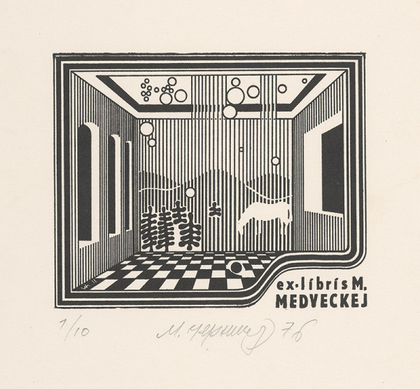 Mykola Černyš – Ex libris M. Medveckej