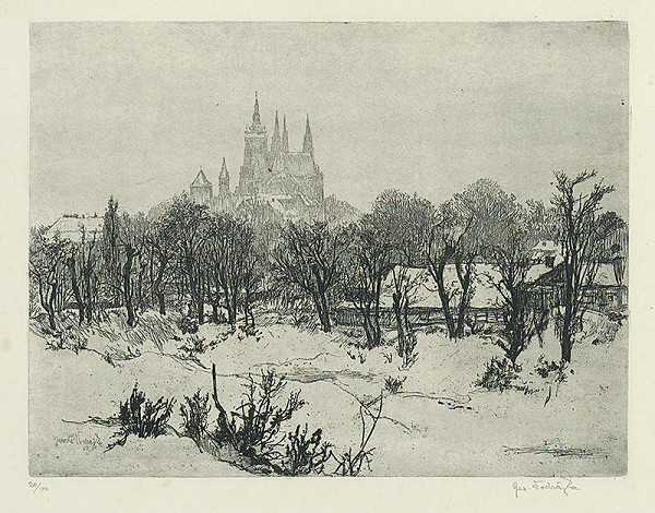 Jaroslav Vodrážka – Hradčany z Letenskej pláne 