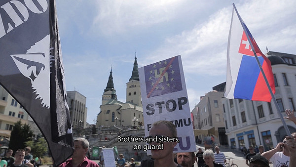 Tomáš Rafa – Protest ĽSNS a VZDORU Kysuce proti utečencom a diktátu Brusselu (Žilina)