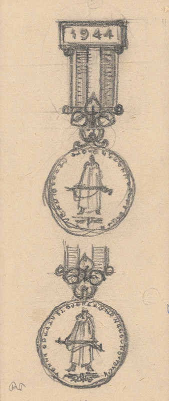 Rudolf Pribiš – Skica vyzn.Železničiari k 30.výr. SNP 