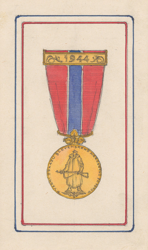 Rudolf Pribiš – Skica vyzn. Železničiari k 30.výr. SNP