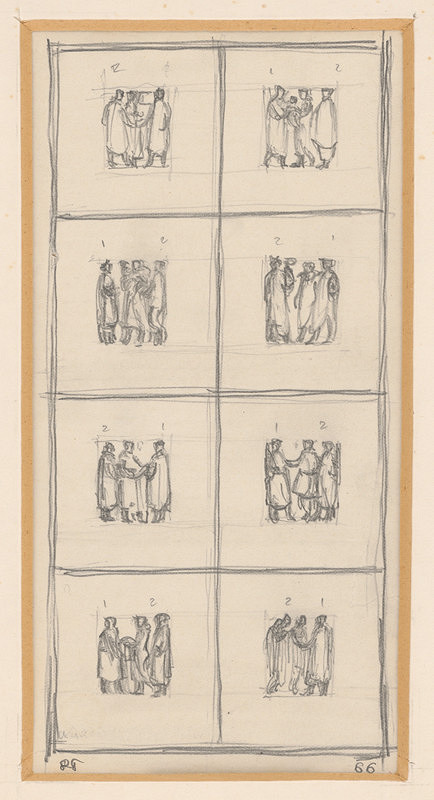 Rudolf Pribiš – Náčrt vnútorných dverí Slavín 